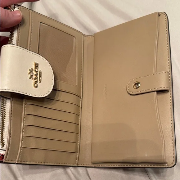 Coach Cream Clutch with Butterfly and Insect Print - Picture 3 of 3